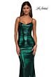 La Femme 32932 Bare Back Ruched Metallic Dress