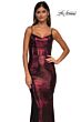 La Femme 32932 Bare Back Ruched Metallic Dress