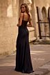 La Femme 32938 Plunging Neckline Ruched Top Dress