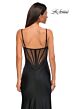 La Femme 32938 Plunging Neckline Ruched Top Dress