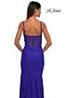 La Femme 32938 Plunging Neckline Ruched Top Dress