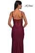 La Femme 32938 Plunging Neckline Ruched Top Dress