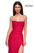 La Femme 32939 High Slit Embellished Faux Bra Dress