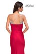 La Femme 32939 High Slit Embellished Faux Bra Dress