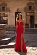 La Femme 32941 Illusion Back Plunging Neck Strapless Dress