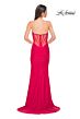 La Femme 32941 Illusion Back Plunging Neck Strapless Dress