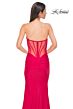 La Femme 32941 Illusion Back Plunging Neck Strapless Dress