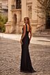 La Femme 32943 Square Back V-Neck Beaded Lace Dress