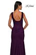 La Femme 32943 Square Back V-Neck Beaded Lace Dress