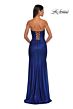 La Femme 32946 Ruched Top Strapless Metallic Dress