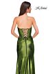 La Femme 32946 Ruched Top Strapless Metallic Dress