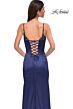 La Femme 32955 Floral Neckline Lace-Up Corset Dress
