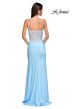 La Femme 32957 Floral Corset Slit Skirt Dress
