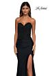 La Femme 32961 Embroidered Corset Illusion Back Dress