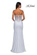 La Femme 32961 Embroidered Corset Illusion Back Dress