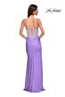 La Femme 32962 Sheer Back Spaghetti Straps Corset Dress
