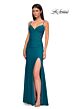 La Femme 32983 Lace Corset Sweetheart Neckline Dress