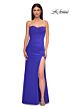 La Femme 32990 Lace-Up Back Strapless Sweetheart Neckline Dress
