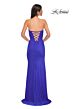La Femme 32990 Lace-Up Back Strapless Sweetheart Neckline Dress