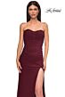 La Femme 32990 Lace-Up Back Strapless Sweetheart Neckline Dress
