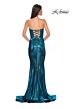 La Femme 32995 Strapless Sweetheart Neckline Metallic Dress