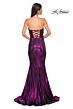 La Femme 32995 Strapless Sweetheart Neckline Metallic Dress