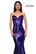 La Femme 32995 Strapless Sweetheart Neckline Metallic Dress