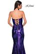 La Femme 32995 Strapless Sweetheart Neckline Metallic Dress