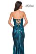 La Femme 32995 Strapless Sweetheart Neckline Metallic Dress