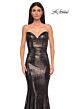 La Femme 32995 Strapless Sweetheart Neckline Metallic Dress