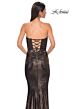La Femme 32995 Strapless Sweetheart Neckline Metallic Dress