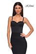La Femme 32996 Ruched Back Corset Top Dress