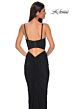 La Femme 32996 Ruched Back Corset Top Dress