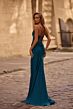 La Femme 33001 Embroidered Top Lace-Up Dress