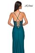 La Femme 33001 Embroidered Top Lace-Up Dress