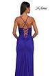 La Femme 33001 Embroidered Top Lace-Up Dress