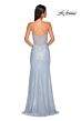 La Femme 33003 Embellished Corset Metallic Skirt Dress