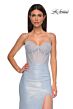 La Femme 33003 Embellished Corset Metallic Skirt Dress