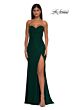 La Femme 33018 Faux Wrap Strapless Sweetheart Neck Dress