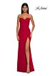 La Femme 33018 Faux Wrap Strapless Sweetheart Neck Dress