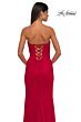 La Femme 33018 Faux Wrap Strapless Sweetheart Neck Dress