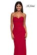 La Femme 33018 Faux Wrap Strapless Sweetheart Neck Dress