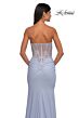 La Femme 33031 Illusion Corset Slit Skirt Strapless Dress