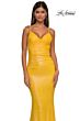 La Femme 33034 Cowl Neck Illusion Back Metallic Dress