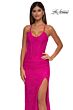 La Femme 33036 Basque Waist Lace Corset Dress