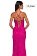 La Femme 33036 Basque Waist Lace Corset Dress