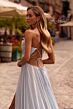 La Femme 33043 High Slit Surplice Bodice Lace-Up Dress