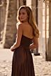 La Femme 33047 Strapless Sweetheart Neckline Metallic Dress