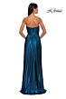 La Femme 33047 Strapless Sweetheart Neckline Metallic Dress