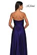 La Femme 33047 Strapless Sweetheart Neckline Metallic Dress
